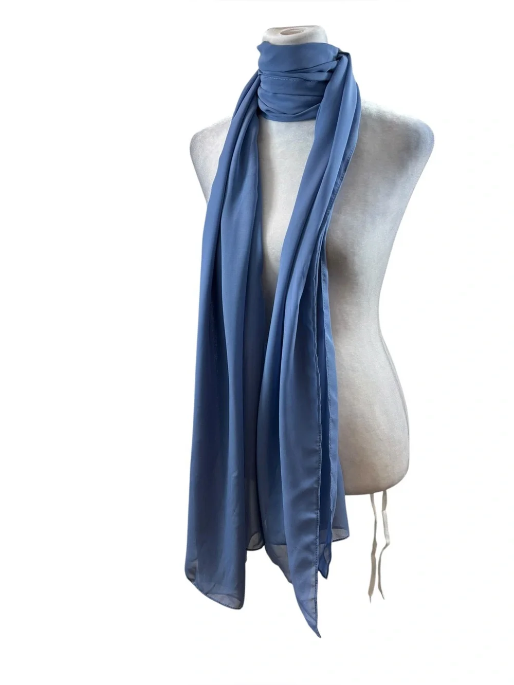 Ladies Large Semi Sheer Lightweight Cornflower Scarf